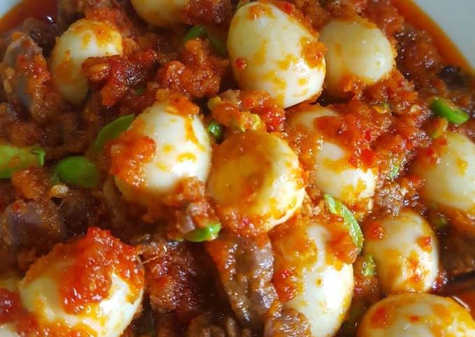 Telur Puyuh sambal merah